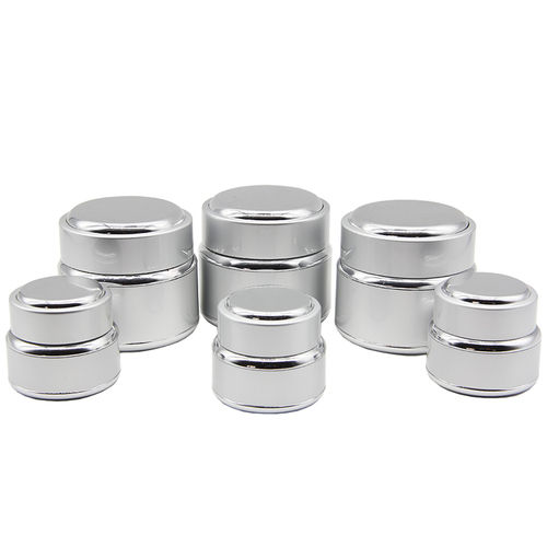 15G 50G Silver Cosmetic Jars