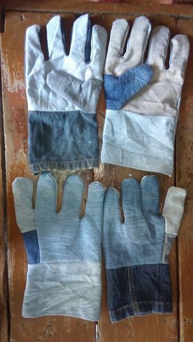 Cotton Jeans Gloves - Durable Cotton Material, Ergonomic Fit, Versatile Use