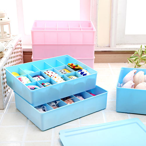 Blue Plastic Garments Storage Box