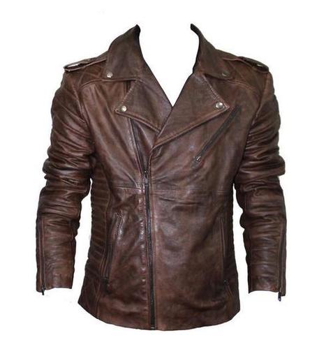 Wash Leather Biker Jacket