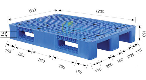 3 Runners Plastic Stackable Open Deck Pallets