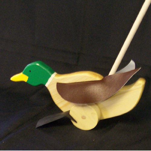 wooden walking duck toy