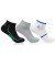 Multicolor Mens Cushioned Secret Length Sports Socks 3 Pair