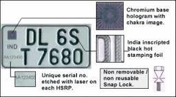 Non-Removable Anti-Theft Number Plates