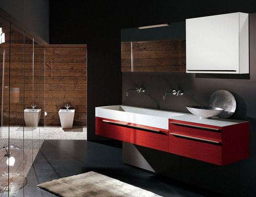 Bathroom Vanity - Stainless Steel, Customized Dimensions | High Moisture Resistance, Smooth Texture, All Colors Available