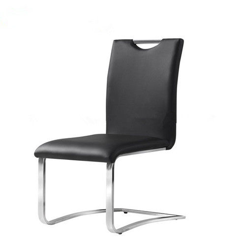 L Shape Leather Black Dining Chair Egc-2038
