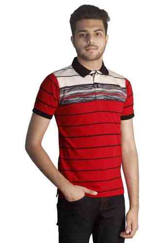 Tapasya Red Navy Polo T Shirt Age Group: 15-65