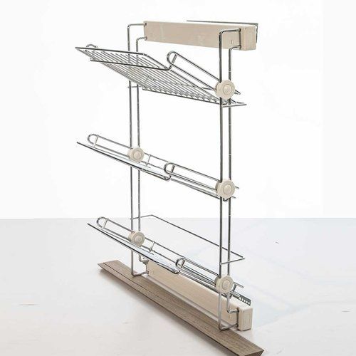 Easy To Clean Side Mounted Three Tier Kitchen Stand