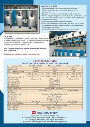 Textile Machinery Two For One Twisting Machine (Tfo)