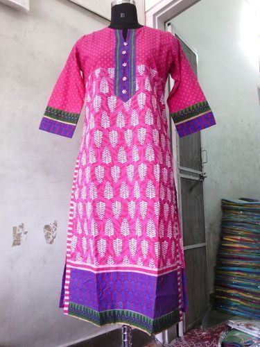 Ladies Red Khadi Kurtis