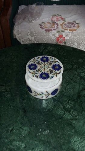 Marble Inlay Box Jewelry Box