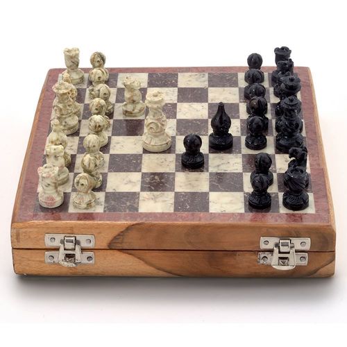 Little India Real Makrana Marble Chess Board Handicraft