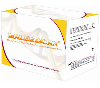 MaleriscanAR Malaria P.F/Pan (P.V, P.O, P.M) 3 Line Antigen Card Test