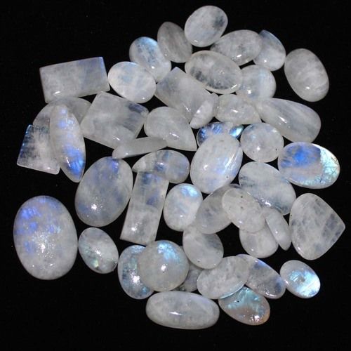 100% Natural Blue Fire Rainbow Moonstone