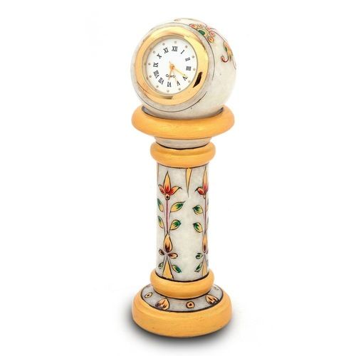 Ethnic Design Marble Table Clock