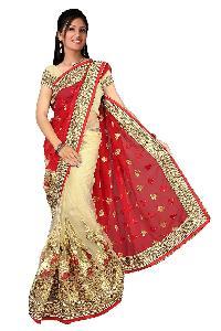 Wedding Sarees - Elegant Satin Blend, Vibrant Color Combinations | Summer & Other Seasons, Trendy Designs