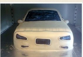 White Car Cream Cake