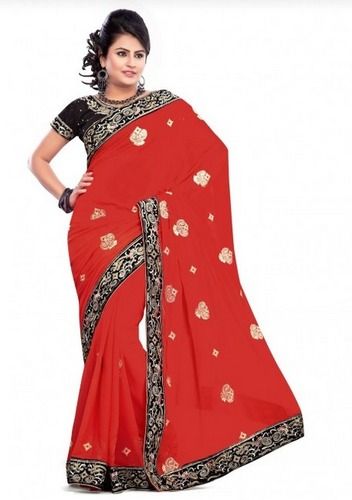 Designer Heavy Embroidered Border Saree