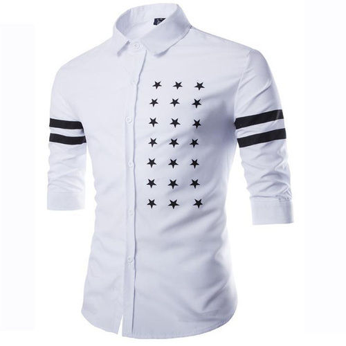 Short Sleeves Star Printed Design Mens Shirts Age Group: Can Be Customized