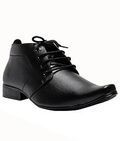 Any Season Black Color Mens Leather Shoes