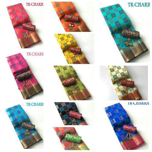 Multicolour Tk Chakra Silk Saree