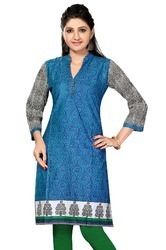 Silk Shrink Resistance Casual Ladies Kurtis