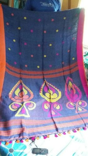 Pure Handloom Linen Jamdani Sarees