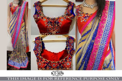 Designer Fancy Embroidery Saree - Soft Fabric Comfortable Fit Multiple Colors and Patterns | Meticulously Designed by Skilled Designers