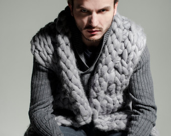 Cotton Yarn Men Vest