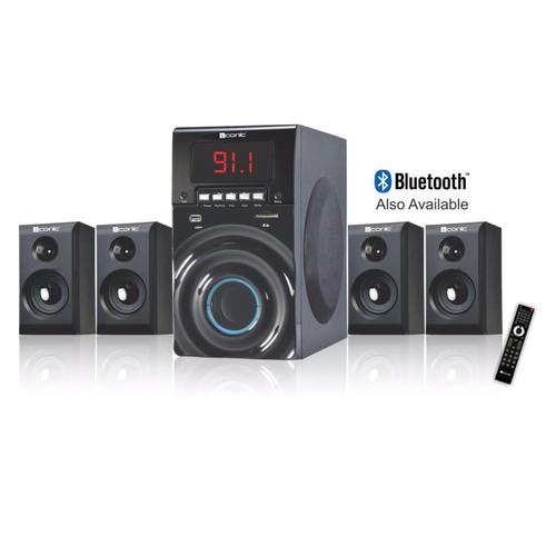 Bluetooth Multimedia Speaker - Lightweight, Standard Size, Black | High Efficiency, Shock Resistant, Portable, Remote Control, Bluetooth, USB Support, Easy to Operate, High-Bass Sound