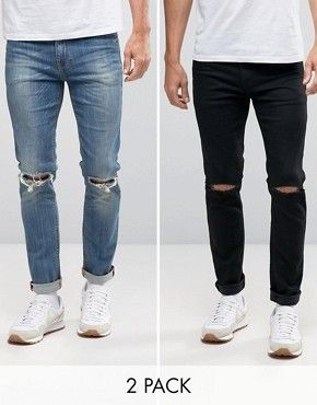 Black Mens Lycra Jeans