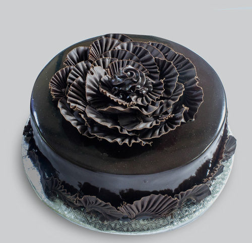 Dark Chocolate Flower Cake