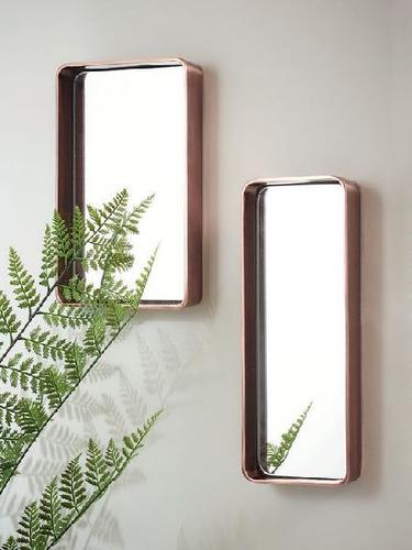 Rectangle Decorative Rectangular Wall Mirror With Curved Edges