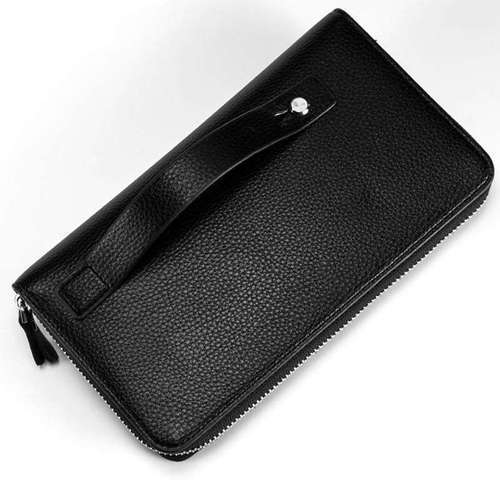 Black PU Leather Business Card Holder