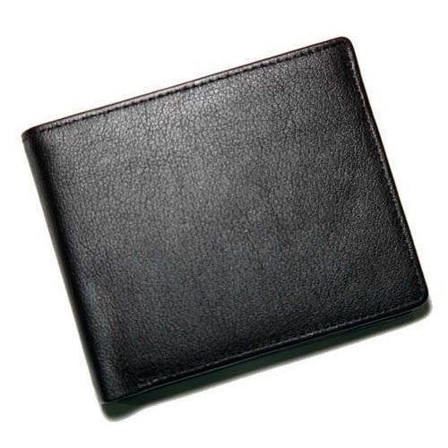 Men's Black Leather Wallet - Premium Quality Raw Material, Durable Design, Various Sizes Available