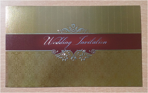 Silver Laminated Wedding Invitation Cards (OMR11)