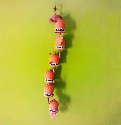 Handmade Terracotta Wind Chimes with 6 Bells