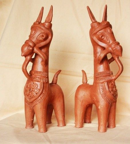 Terracotta Horse Pair-12inch Height