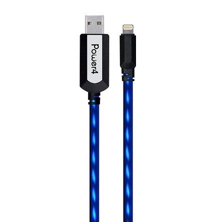 EL Visible 8 Pin Lightning USB Flowing Flat Cable LDF002