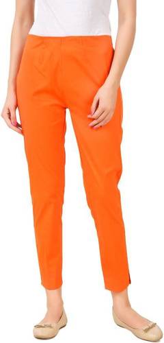 Buy Women Orange Solid Formal Regular Fit Trousers Online - 751483 | Van  Heusen