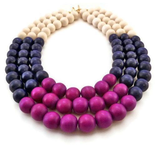 Multi Strand Wood Bead Necklace Gender: Women'S