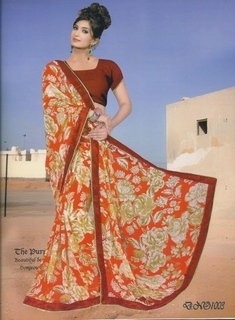 Printed Chiffon Sarees