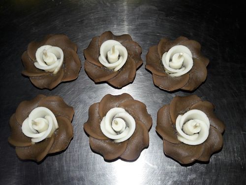Brown Flower Candles