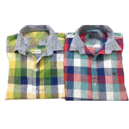 Cotton Mens Stylish Check Shirt