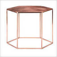Decorative Copper Hexagonal Coffee Table