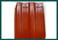 Ceramic Roofing Tiles JH001E-Iron Oxide Red -Glossy 