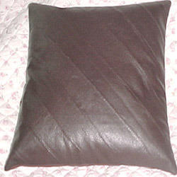 Cotton Brown Leather Cushion Covers