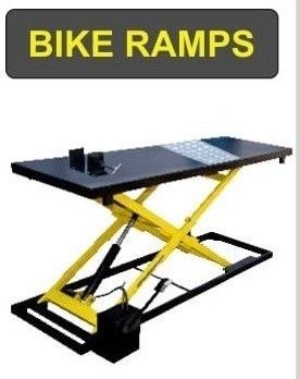 Manual Hydraulic Lift Bike Ramp With Foot Pump