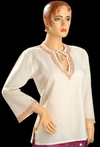 Ladies Neck Design Embroidered Top