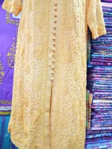 Fancy Chikan Long Kurtis